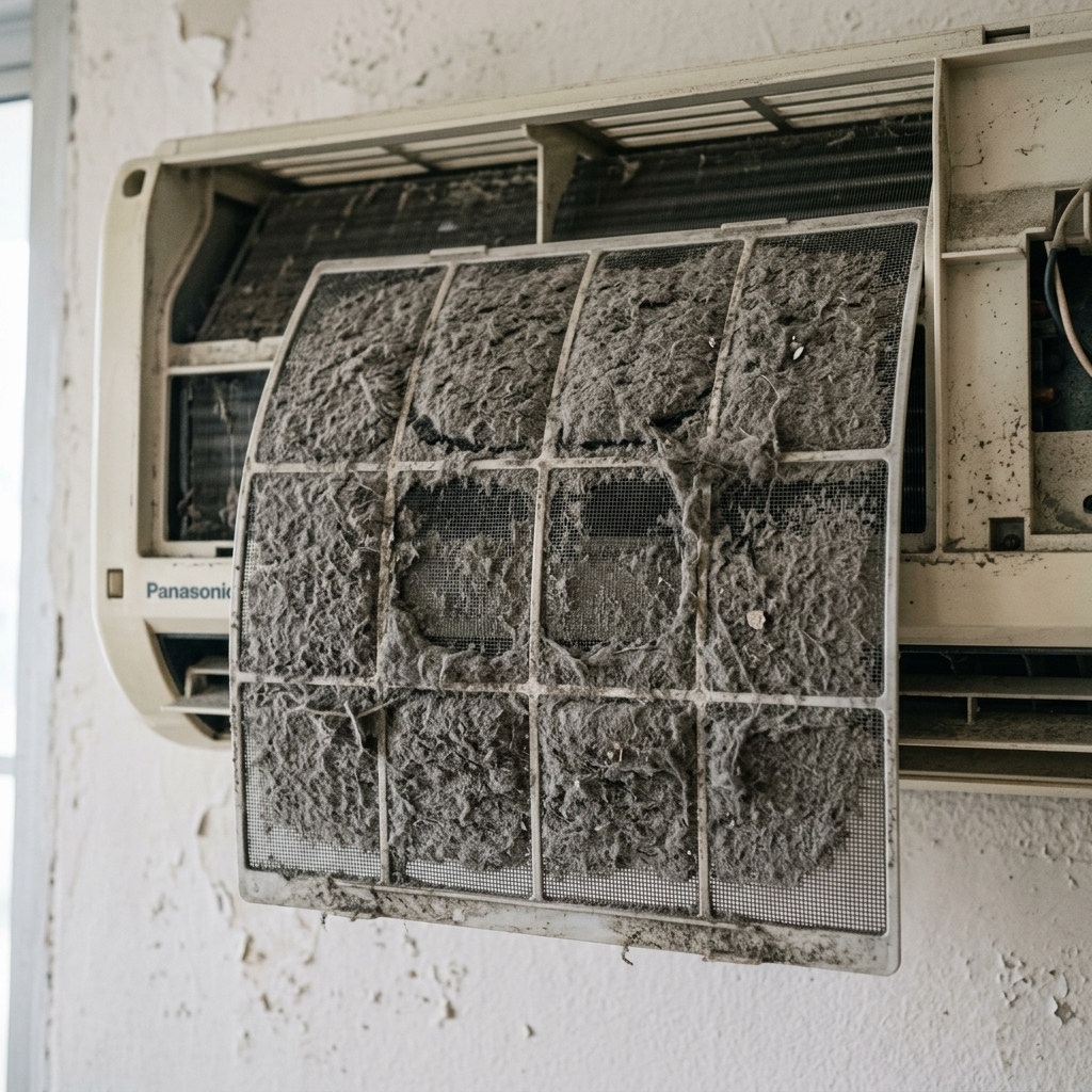 Sebelum - Cuci AC Split Wall